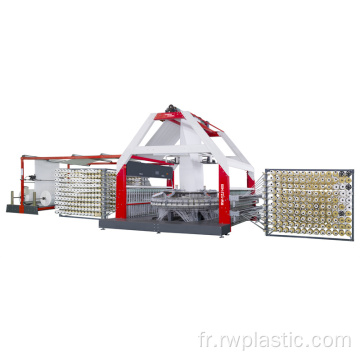 Équipement de tricotage circulaire à quatre navettes